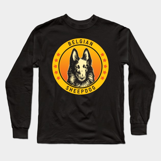 Belgian Sheepdog Portrait Long Sleeve T-Shirt by millersye